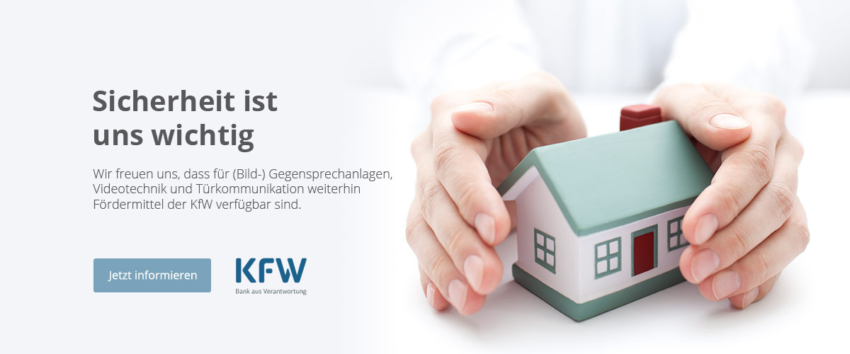Haus umgeben von Händen, KFW Fördermöglichkeiten 