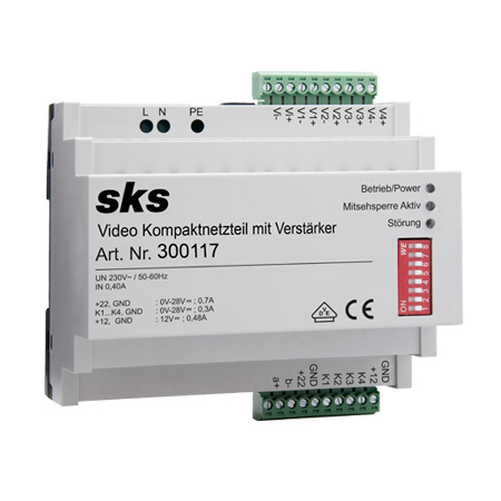 Video Kompaktnetzteil mit Verstärker