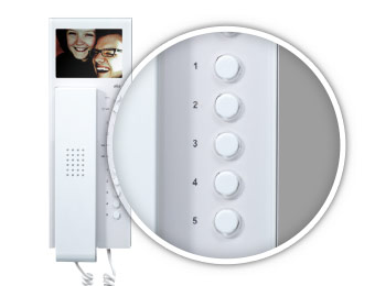 HTV4600 Videoinnensprechststelle Detailaufnahme der Tasten und Funktionen 