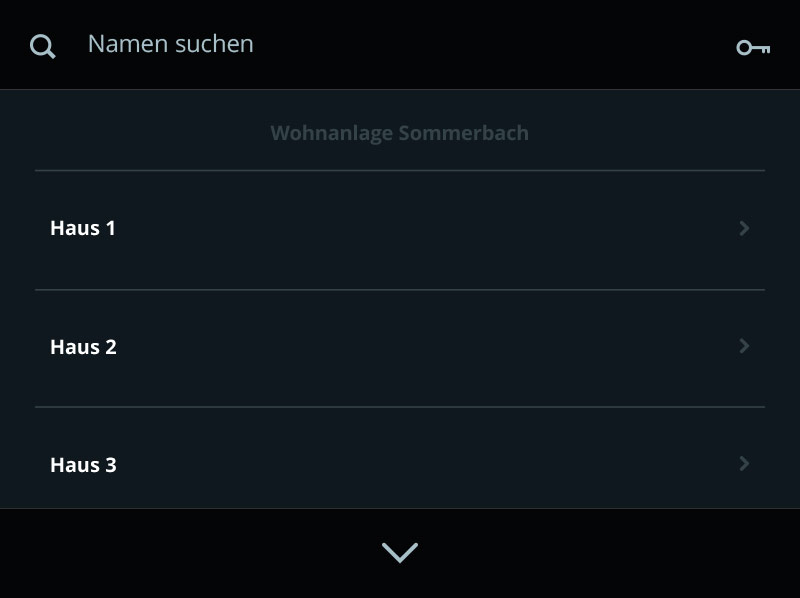 Detailaufnahme Auswahlebenen