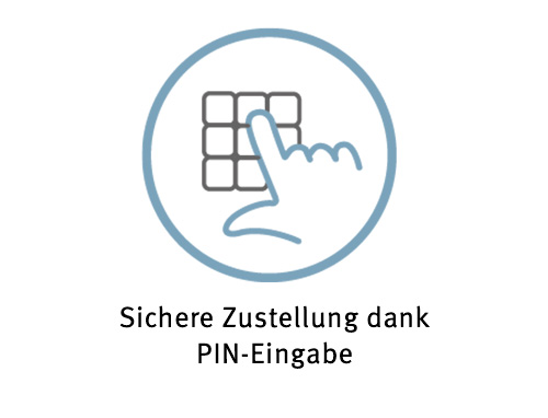 Zustellung mit PIN Eingabe 