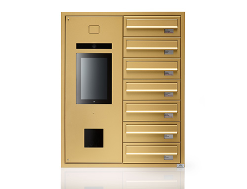 Digitale Briefkastenanlage, gold