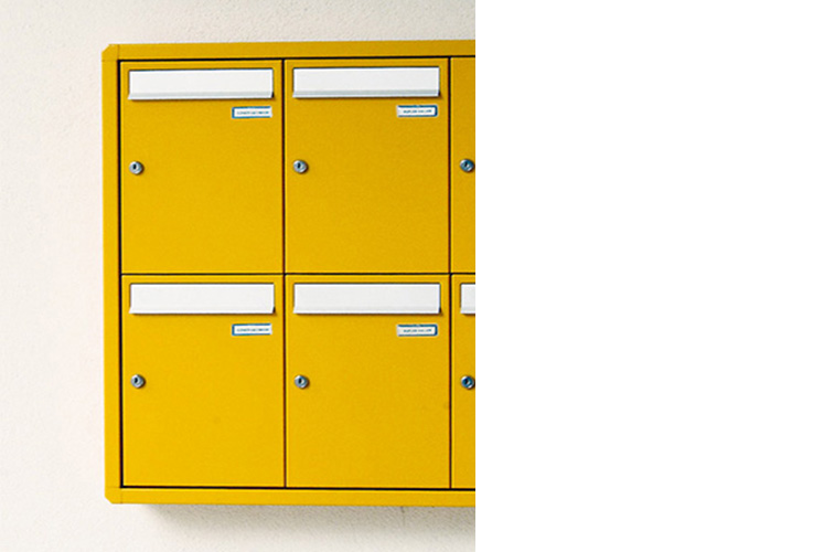 Briefkasten horizontal, gelb 