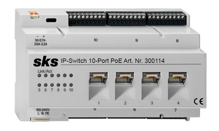 Detailaufnahme IP Switch 10-Port PoE