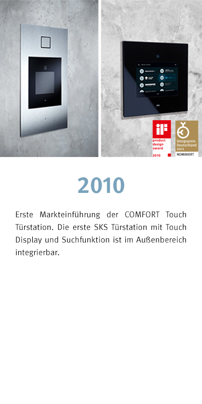 HIstorie 2012 Markteinführung COMFORT Türstation 