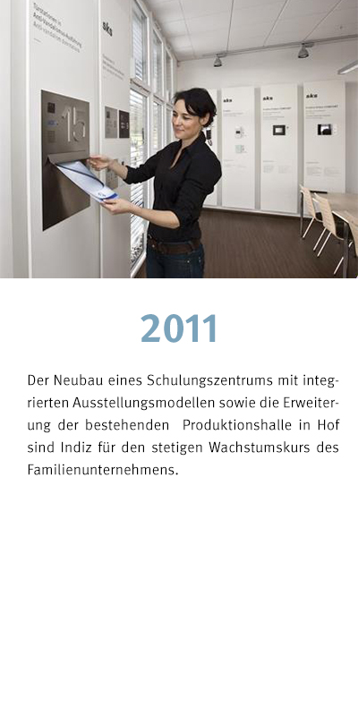 Historie 2011 Neubau Schulungsraum 